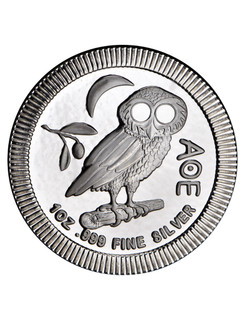 2019 1 oz $2 Niue Silver Athena Owl Stackable Coin