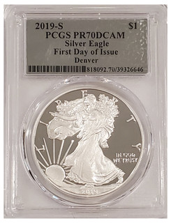 2019-S American Silver Eagle 3-Coin Set FDOI PCGS PR70DCAM