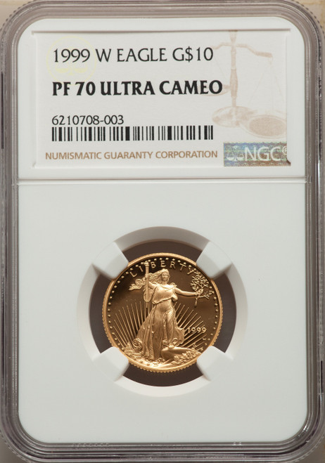 1999-W $10 Quarter-Ounce Gold Eagle NGC MS70