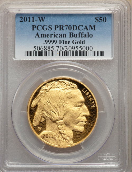 2011-W $50 One-Ounce Gold Buffalo PCGS MS70
