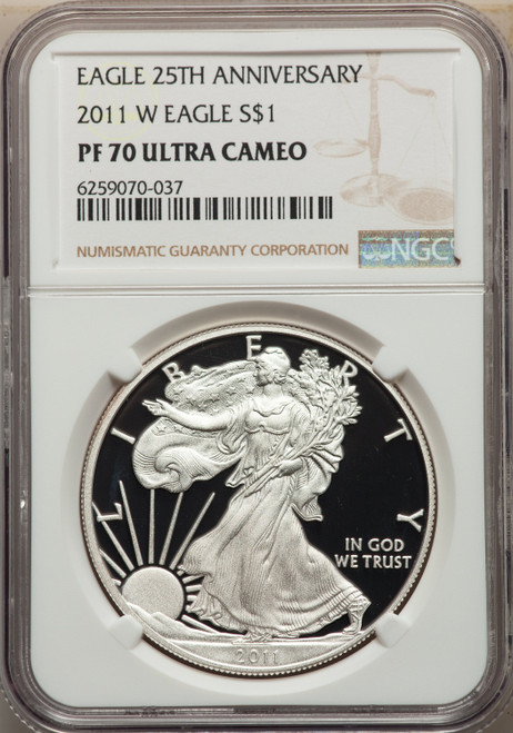 2011-W S$1 Silver Eagle NGC PF70