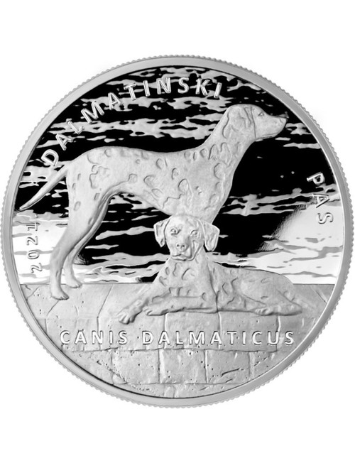 2021 1 oz Croatia Silver Dalmatian Dog Coin