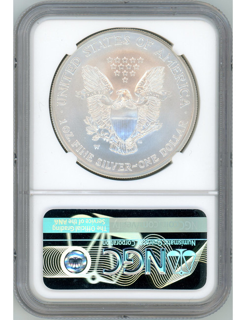 2008-W American Silver Eagle Reverse Of 2007 NGC MS70