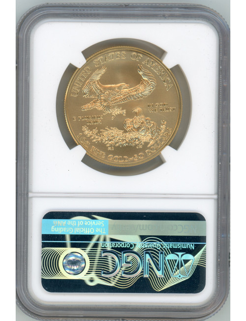 2019 $50 One Ounce Burnished Gold Eagle NGC MS70 Don Everhart Signed
