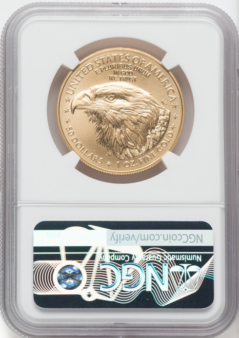 2021 $50 American Eagle Type 2 At Dusk & Dawn 35th Annv 32nd NGC MS69 Jennie Norris Signed