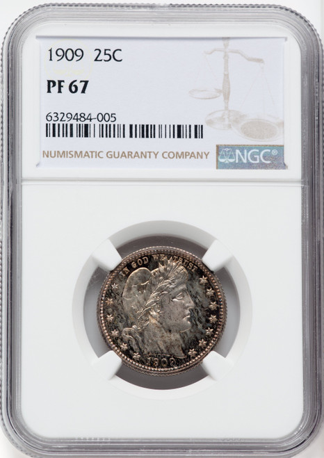 1909 25C Proof Barber Quarter NGC PR67