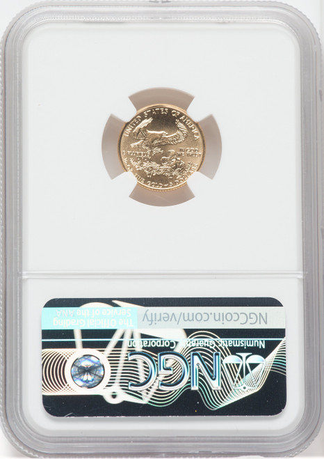 1998 $5 Tenth-Ounce Gold Eagle NGC MS70 Ed Moy Signed