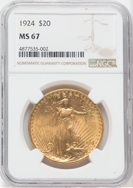 1924 $20 Saint Saint-Gaudens Double Eagle NGC MS67