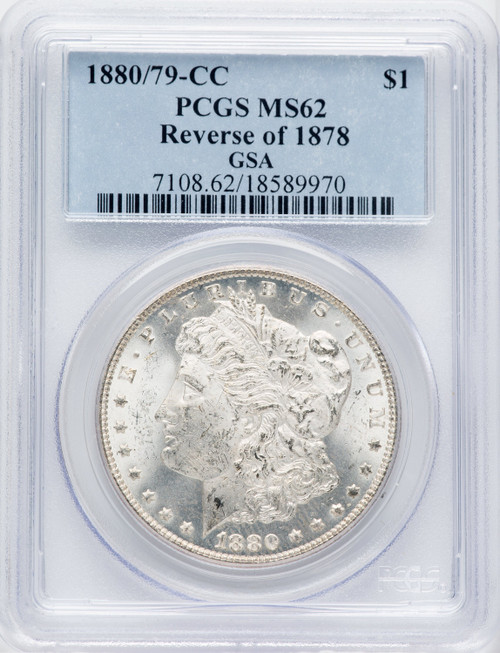 1880-CC $1 Reverse of 1878 Morgan Dollar PCGS MS62
