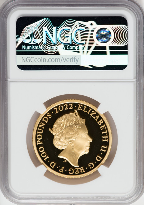 Elizabeth II gold Proof  King Edward VII  100 Pounds (1 oz) 2022 PR70 Ultra Cameo NGC World Coins NGC MS70