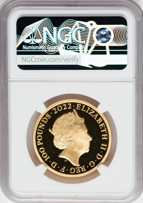 Elizabeth II gold Proof  King Edward VII  100 Pounds (1 oz) 2022 PR70 Ultra Cameo NGC World Coins NGC MS70