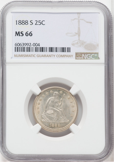 1888-S 25C Seated Quarter NGC MS66