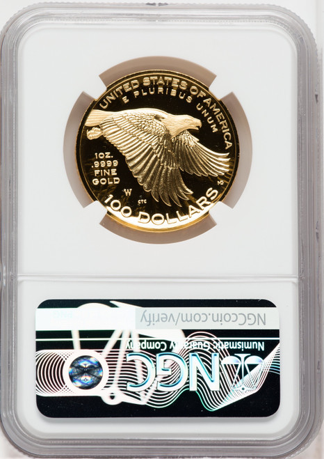 2017-W $100 High Relief NGC PF70 Ultra Cameo Ron Harrigal Signed