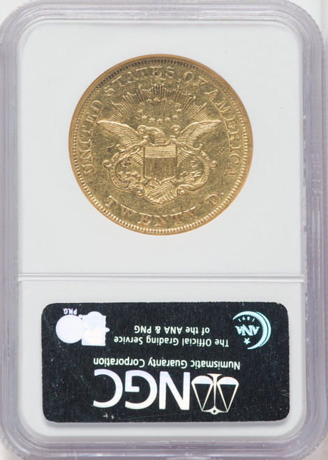 1850-O $20 Liberty Double Eagle NGC AU53