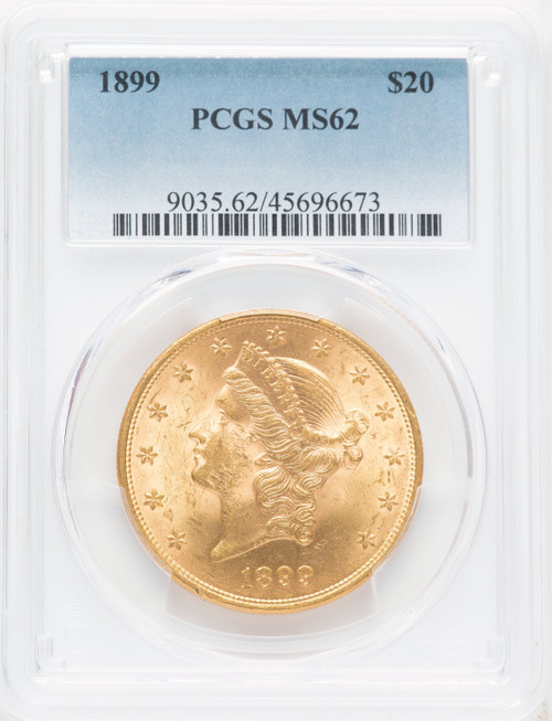 1899 $20 Liberty Double Eagle PCGS MS62