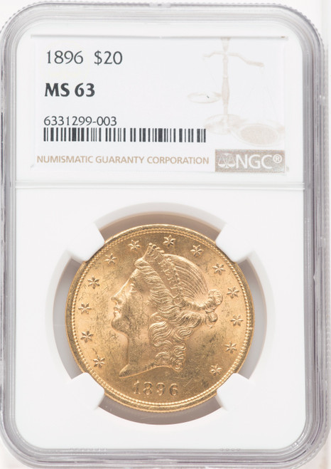 1896 $20 Liberty Double Eagle NGC MS63