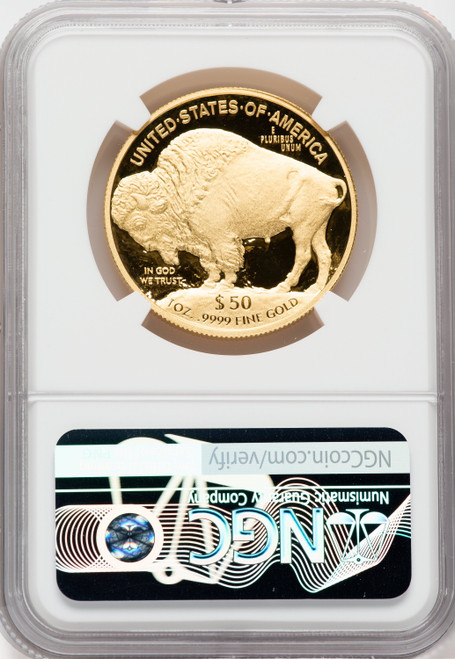 2013-W $50 Gold Buffalo .9999 NGC PF70 UCAM Ron Harrigal Signed