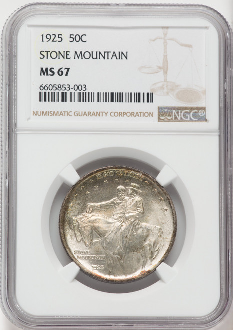 1925 50C Stone Mountain Commemorative Silver NGC MS67
