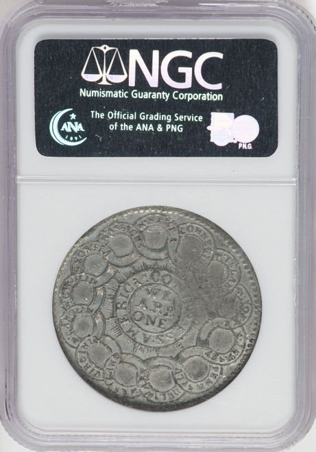 1776 Continental Dollar CURENCY Pewter Colonials NGC AU58