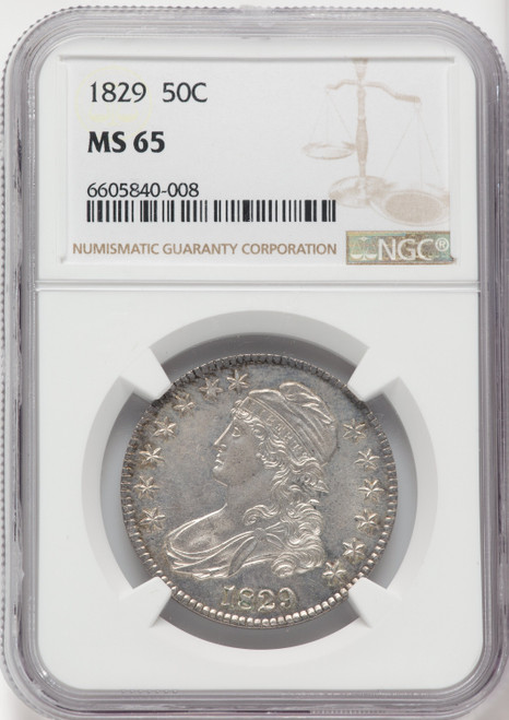 1829 50C Bust Half Dollar NGC MS65