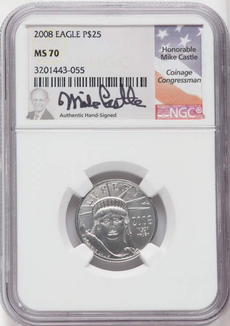 2008 $25 Quarter-Ounce Platinum Eagle NGC MS70
