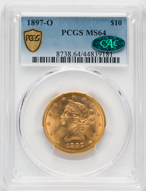 1897-O $10 CAC Liberty Eagle PCGS MS64