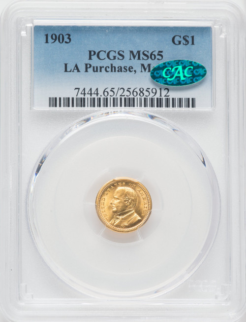 1903 G$1 MCKIN CAC Commemorative Gold PCGS MS65