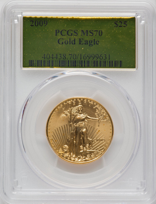 2009 $25 Half-Ounce Gold Eagle PCGS MS70