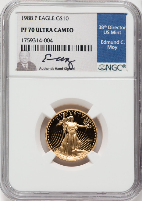 1988-P $10 Quarter-Ounce Gold Eagle NGC PF70