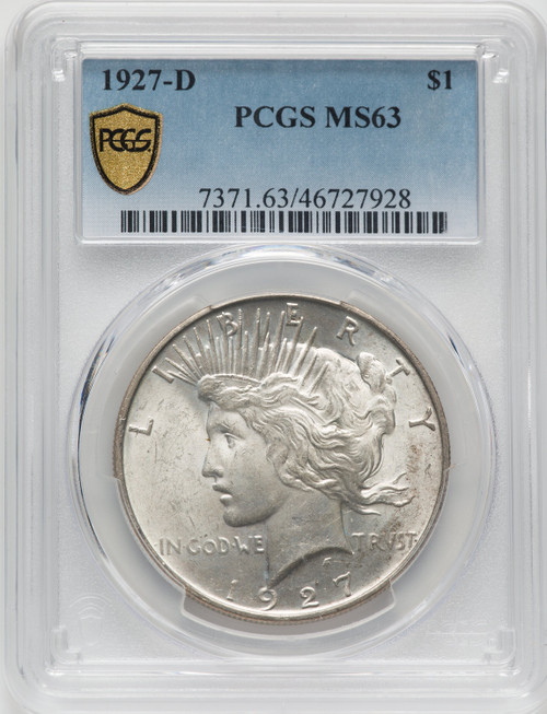 1927-D $1 Peace Dollar PCGS MS63