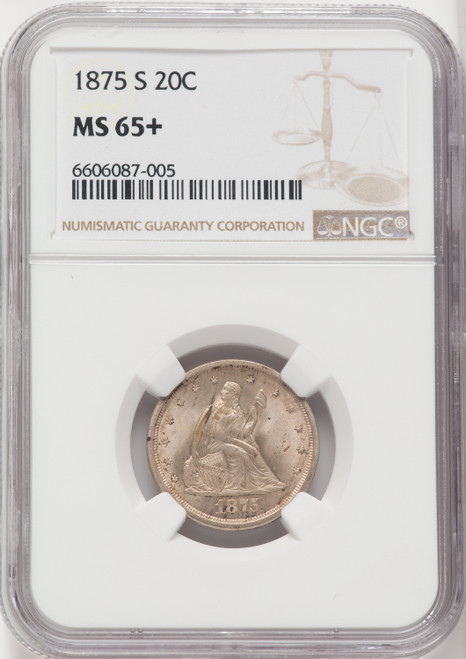 1875-S 20C NGC Plus Twenty Cent Pieces NGC MS65+