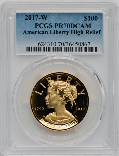 2017-W $100 American Liberty High Relief PCGS PR70