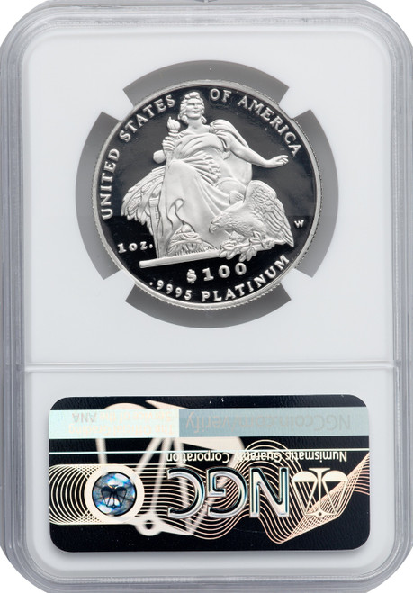 2004-W P$100 One-Ounce American Platinum Eagle Statue of Liberty NGC PF70
