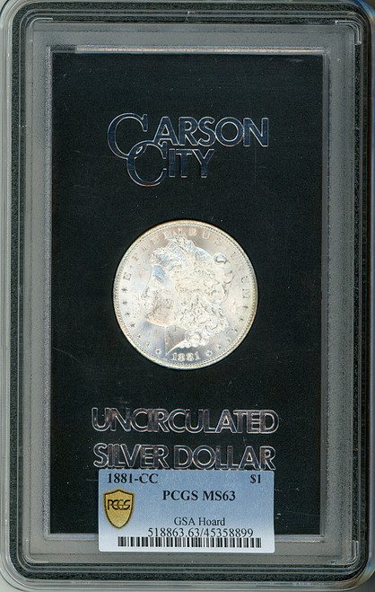 1881-CC $1 GSA Hoard Morgan Dollar PCGS MS63