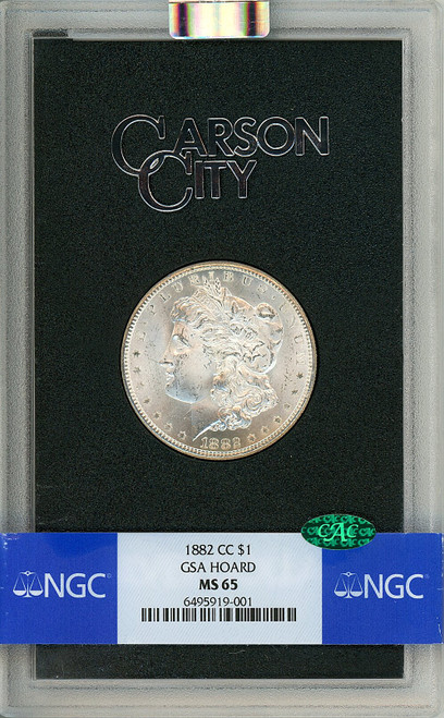 1882-CC $1 GSA Hoard CAC Morgan Dollar NGC MS65