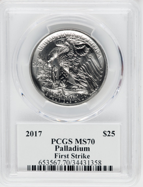 2017 $25 Palladium First Strike Moy PCGS MS70
