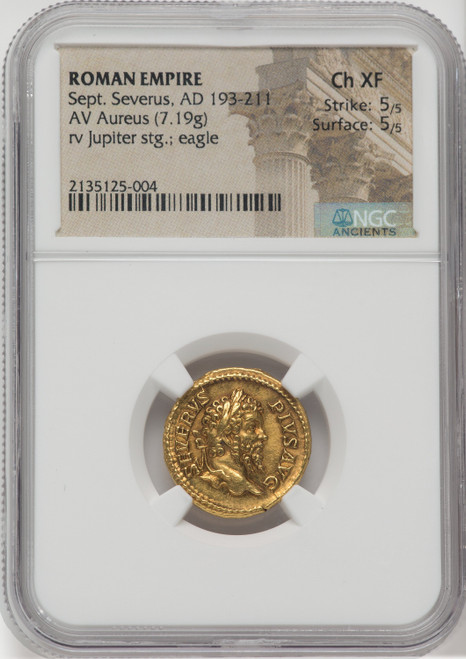 Roman Imperial Sept. Severus (AD 193-211). AV Aureus Ancients NGC XF45