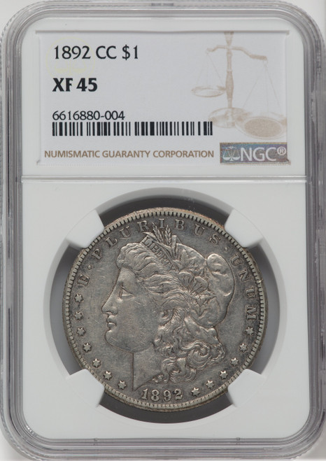 1892-CC $1 Morgan Dollar NGC XF45