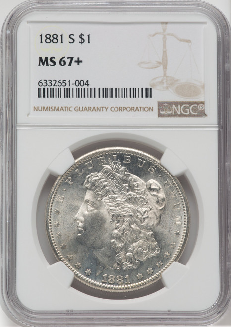 1881-S $1 NGC Plus Morgan Dollar NGC MS67+