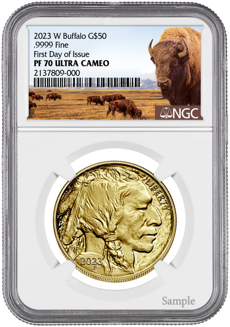 2023 $50 One Ounce Gold Eagle First Day of Issue NGC MS70 | LCR Coin