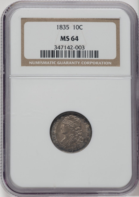 1835 10C Bust Dime NGC MS64