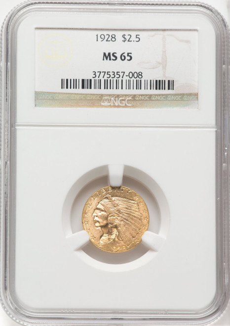 1928 $2.50 Indian Quarter Eagle NGC MS65