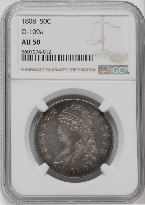 1808 50C O-109a Bust Half Dollar NGC AU50