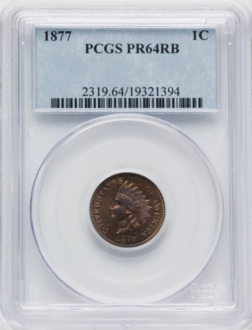 1877 1C RB Proof Indian Cent PCGS PR64