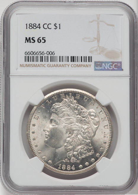 1884-CC $1 Morgan Dollar NGC MS65