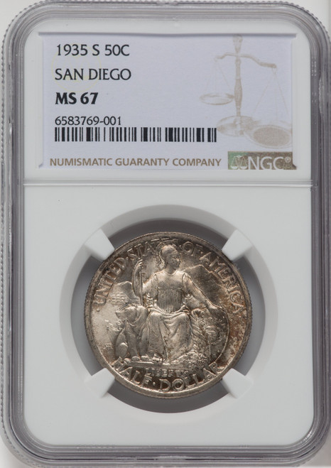 1935-S 50C San Diego Commemorative Silver NGC MS67