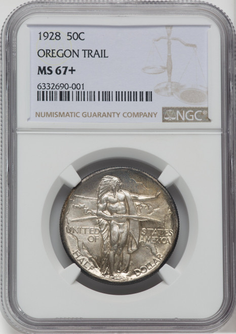 1928 50C Oregon NGC Plus Commemorative Silver NGC MS67+