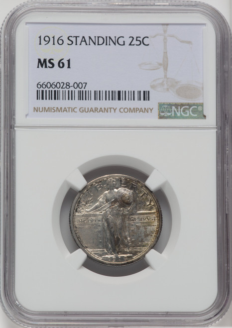 1916 25C Standing Liberty Standing Liberty Quarter NGC MS61