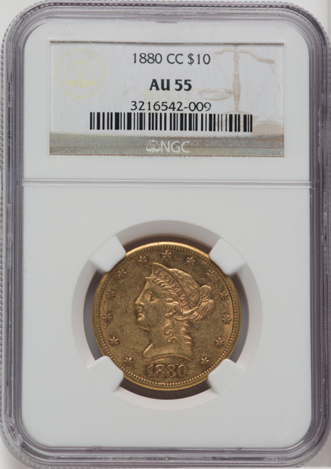 1880-CC $10 Liberty Eagle NGC AU55