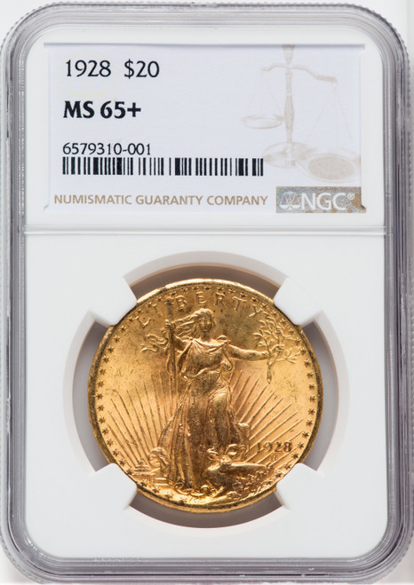 1928 $20 Saint-Gaudens Double Eagle NGC MS65+